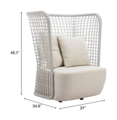 Hudu Beige Accent Chair - Ornate Home