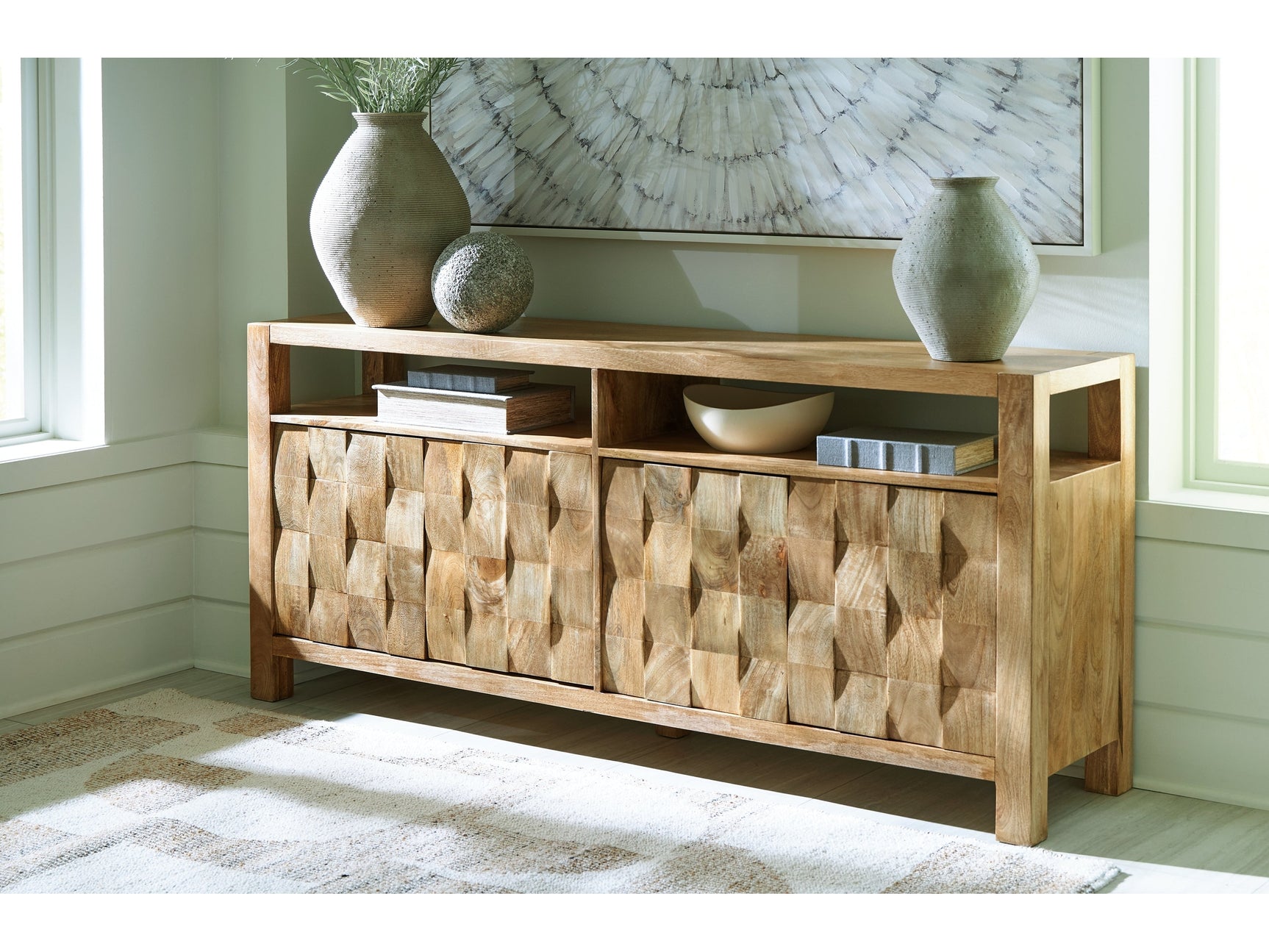 Hudwick Natural Brown Accent Cabinet - Ornate Home