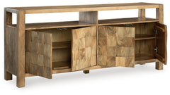 Hudwick Natural Brown Accent Cabinet - Ornate Home