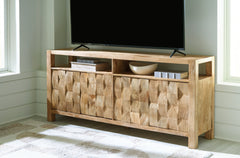 Hudwick Natural Brown Accent Cabinet - Ornate Home
