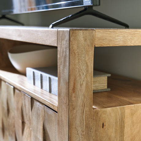 Hudwick Natural Brown Accent Cabinet - Ornate Home