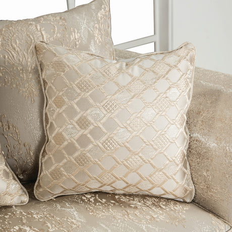 Huelva Beige/Dark Cherry Loveseat - Ornate Home