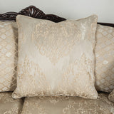 Huelva Beige/Dark Cherry Sofa - Ornate Home