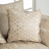 Huelva Beige/Dark Cherry Upholstery Living Room Set - Ornate Home