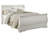 Anarasia White Queen Sleigh Bedroom Set with Nightstand (Online Special Price) - Ornate Home