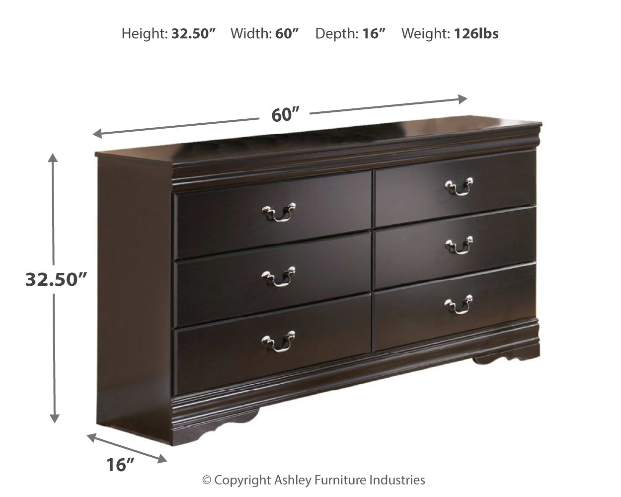 Huey Vineyard Black Dresser (Online Special Price) - Ornate Home