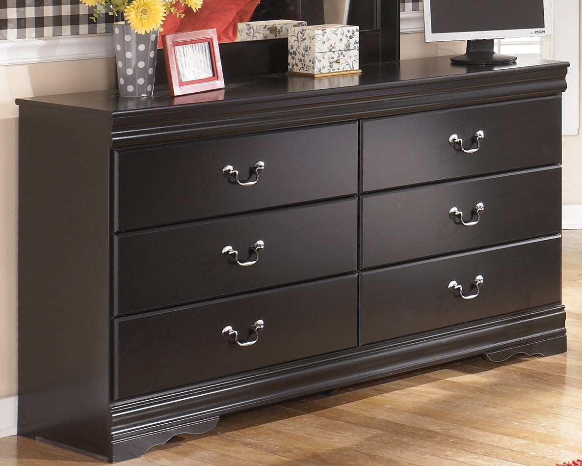 Huey Vineyard Black Full Sleigh Bedroom Set with Dresser (Online Special Price) - Ornate Home