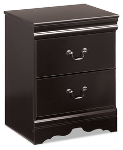Huey Vineyard Black Queen Sleigh Bedroom Set with Chest and Nightstand - Ornate Home