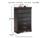 Huey Vineyard Black Queen Sleigh Bedroom Set with Dresser, Mirror and Chest of Drawers (Online Special Price) - Ornate Home