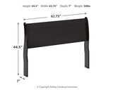 Huey Vineyard Black Queen Sleigh Headboard, Dresser, Mirror and Nightstand (Online Special Price) - Ornate Home