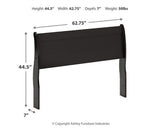 Huey Vineyard Black Queen Sleigh Headboard with Dresser, Mirror and 2 Nightstands (Online Special Price) - Ornate Home