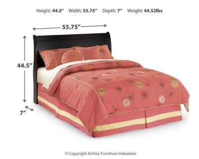 Huey Vineyard Full Sleigh Headboard, Dresser and Mirror (Online Special Price) - Ornate Home