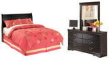 Huey Vineyard Full Sleigh Headboard, Dresser and Mirror (Online Special Price) - Ornate Home