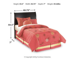 Huey Vineyard Twin Sleigh Headboard, Dresser and Mirror - Ornate Home