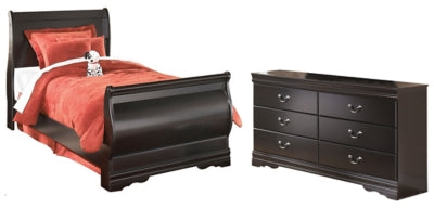 Huey Vineyard Twin Sleight Bedroom Set with Dresser - Ornate Home