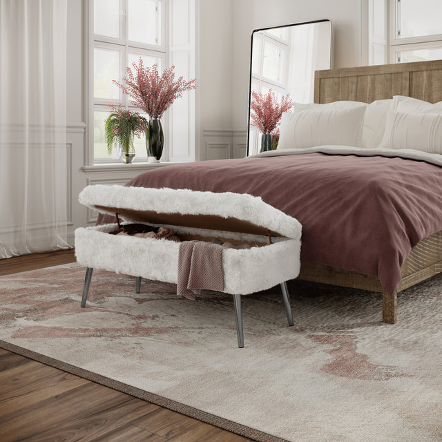 Huggy Natural Storage Bench - Ornate Home