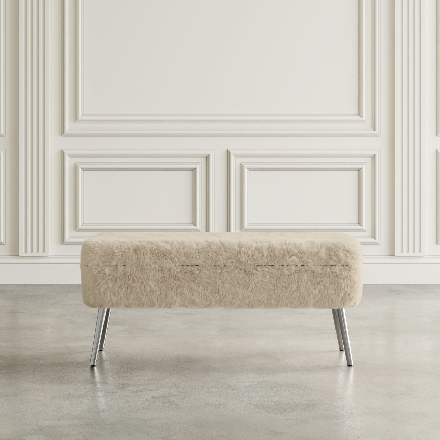 Huggy Sand Storage Bench - Ornate Home
