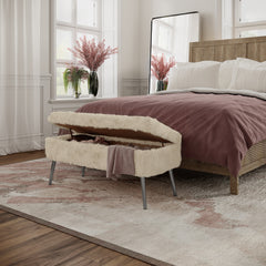 Huggy Sand Storage Bench - Ornate Home