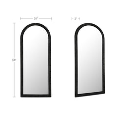 Hughes Grey Iron Floor Mirror - Ornate Home