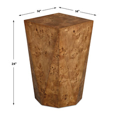 Hughes Woodtone Geometric Accent Table - Ornate Home