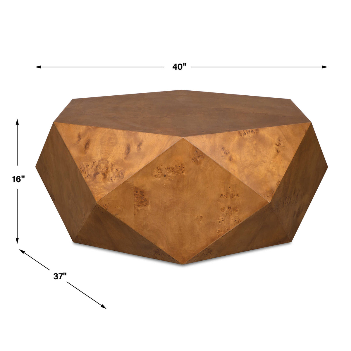 Hughes Woodtone Geometric Coffee Table - Ornate Home