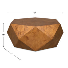 Hughes Woodtone Geometric Coffee Table - Ornate Home