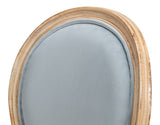 Hugo Antique Oak/Light Blue Oval Side Chair (Set of 2) - Ornate Home