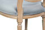 Hugo Antique Oak/Light Blue Oval Side Chair (Set of 2) - Ornate Home