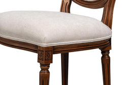 Hugo Beige Oval Side Chair (Set of 2) - Ornate Home