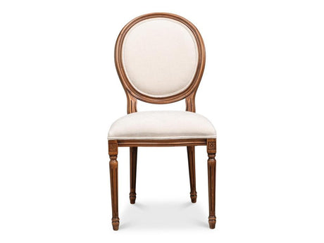 Hugo Beige Oval Side Chair (Set of 2) - Ornate Home