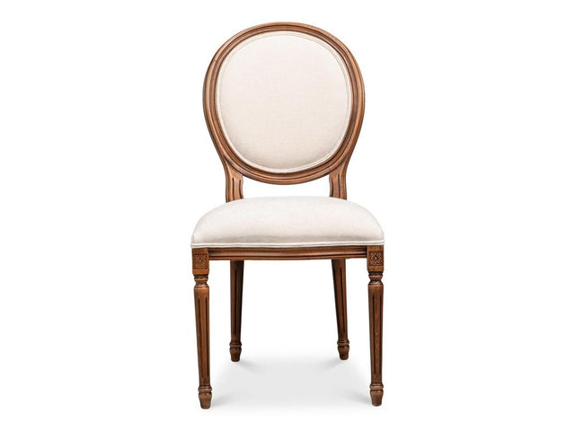 Hugo Beige Oval Side Chair (Set of 2) - Ornate Home