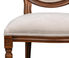 Hugo Beige Oval Side Chair (Set of 2) - Ornate Home
