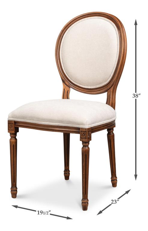 Hugo Beige Oval Side Chair (Set of 2) - Ornate Home