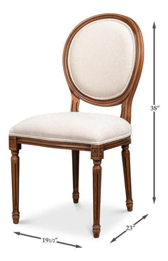 Hugo Beige Oval Side Chair (Set of 2) - Ornate Home