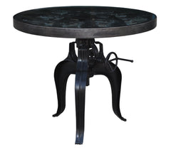 Hugo Black 36" Round Crank Table