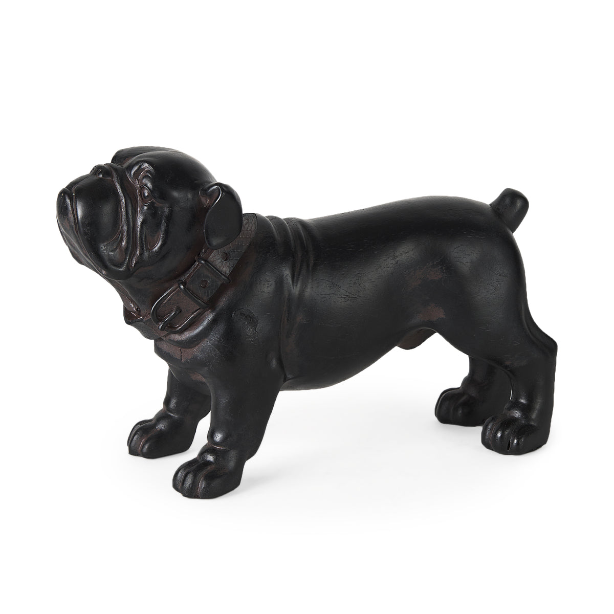 Hugo Black Resin Bulldog - Ornate Home