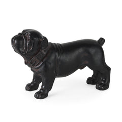 Hugo Black Resin Bulldog - Ornate Home
