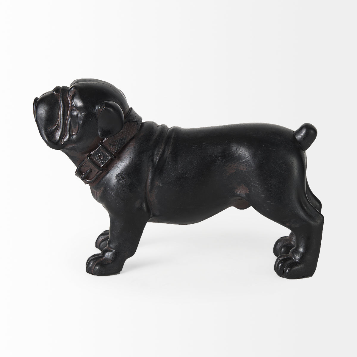 Hugo Black Resin Bulldog - Ornate Home
