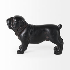 Hugo Black Resin Bulldog - Ornate Home
