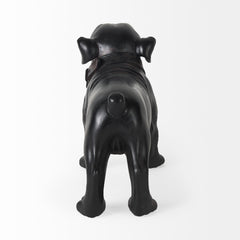 Hugo Black Resin Bulldog - Ornate Home