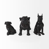 Hugo Black Resin Bulldog - Ornate Home