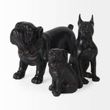 Hugo Black Resin Bulldog - Ornate Home