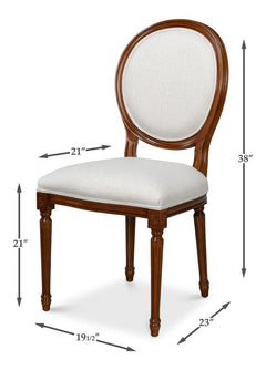 Hugo Brown Oval Side Chair (Set of 2) - Ornate Home