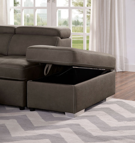 Hugo Light Brown Sectional - Ornate Home