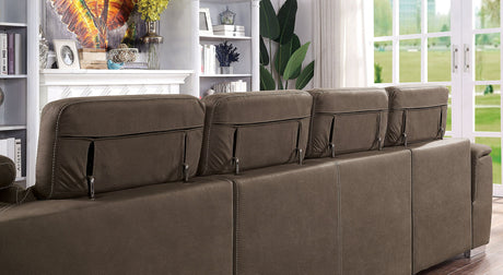 Hugo Light Brown Sectional - Ornate Home
