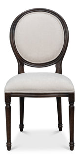 Hugo Nero/Cream Oval Side Chair (Set of 2) - Ornate Home