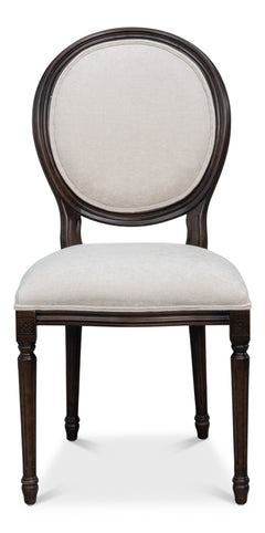 Hugo Nero/Cream Oval Side Chair (Set of 2) - Ornate Home