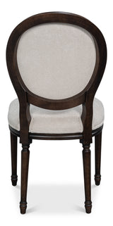 Hugo Nero/Cream Oval Side Chair (Set of 2) - Ornate Home