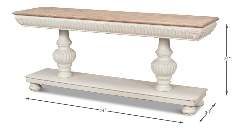 Hugo White Console - Ornate Home