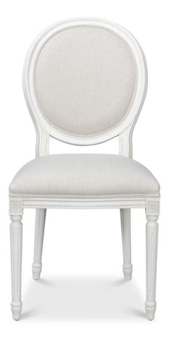 Hugo White Oval Side Chair (Set of 2) - Ornate Home
